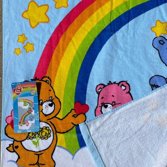 Care Bears Rainbow Beach Towel 28"x58" Spring Summer Gift Kids NEW - Picture 6 of 6